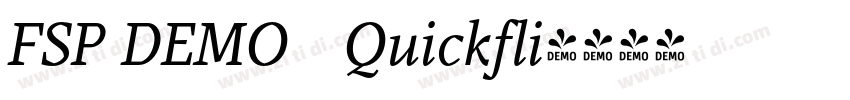 FSP DEMO   Quickfli字体转换
